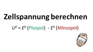 Zellspannung berechnen  Elektrochemische Spannungsreihe  Übung  Chemie Endlich Verstehen [upl. by Ailaht]