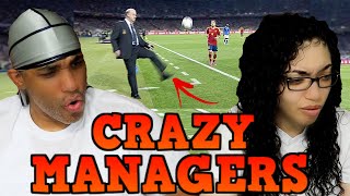 MY DAD REACTS Crazy Managers Skills amp Goals in Football Match REACTION [upl. by Enihpad]