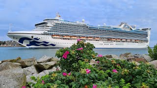 Caribbean Princess  Maiden Call in RostockWarnemuende [upl. by Einnel442]