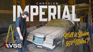 BARN FIND Chrysler Imperial Parked 22 Years Will It RUN AND DRIVE 950 Miles Home [upl. by Tenn]