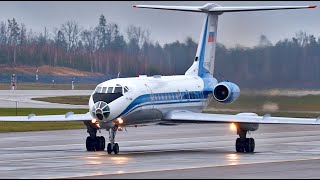 Tupolev Tu134 saying goodbye shaking his wings and taking off as a fighter jet Aerobatics [upl. by Ahsytal635]