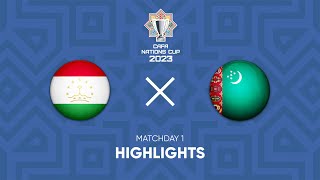 Tajikistan  Turkmenistan  MD1  Group A  CAFA Nations Cup 2023  Highlights [upl. by Sension313]