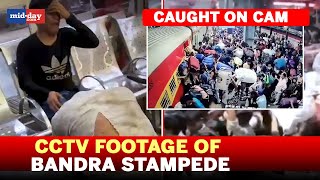 Caught on Cam CCTV footage of the actual Bandra stampede incident horrifying visuals [upl. by Michele]