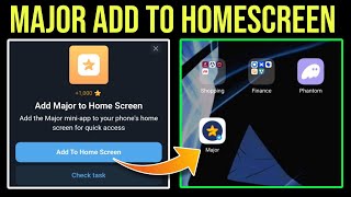 Add Major To Home Screen  Add Major To Home Screen Task  How To Complete Add Major To Home Screen [upl. by Hesketh]