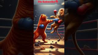 Cat vs Lion cat funnyvideos shorts [upl. by Voorhis]