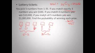 Statistics Using Combinations for Lottery [upl. by Eltsirk962]