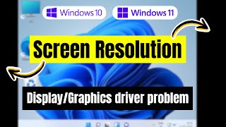 Screen Resolution Problem in Windows 1011  Display Resolution issues [upl. by Eng502]