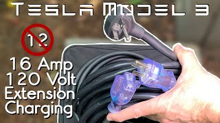 Tesla Model 3  Extension Charging with NEMA 520 [upl. by Anelav]