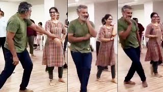 Rajamouli Crazy Dance With His Wife Rama Rajamouli To Andamaina Premarani Song  MaheshBabu SSMB29 [upl. by Fokos306]