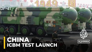 China says testlaunched ICBM with ‘dummy warhead’ into Pacific [upl. by Templer]