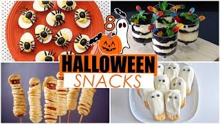 8 SNACKS HALLOWEEN  RECEITAS FÁCEIS PARA PREGUIÇOSOS [upl. by Aztilem]