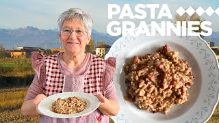 How to make a delicious Arborio rice and beans dish called Panissa  Pasta Grannies [upl. by Arlee966]