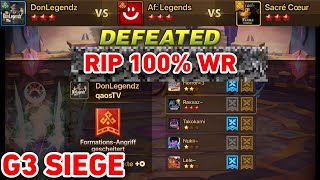 G3 Siege  DonLegendz vs Af Legends vs Sacre Coeur  summonerswar [upl. by Vinson]