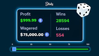 THE BEST DICE WAGER STRATEGY 75000 a day [upl. by Nhabois]