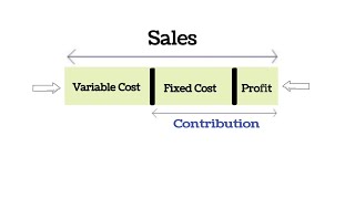 What is Contribution  Variable Cost  Fixed Cost  Sales  Profit  In Management Accounting [upl. by Nohsed]