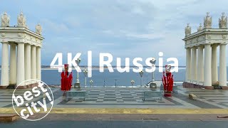 4K ❄️Travel video from Russia  Walking tour in Volgograd  Прогулка Волгоград Россия [upl. by Cherian57]