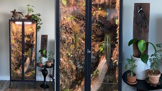 Houseplant Greenhouse Cabinet Setup Upgrade your GLASS Cabinet step by step tutorial  How To IKEA [upl. by Grearson]