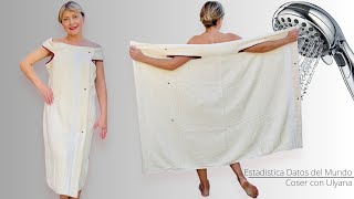 🚿 Unmatched Comfort  Never Fall Off Towel Dress  Sewing Hacks [upl. by Lavery]