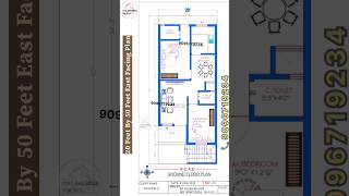 Viral 1000Sqft House Plan 20X50 House Plan East Facing East Face home design 20x50houseplan [upl. by Wera419]