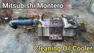 Mitsubishi Montero  Cleaning oil Cooler [upl. by Flann782]