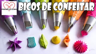 CONFEITARIA PARA INICIANTES  9 Tipos de BICOS DE CONFEITAR que não Pode Faltar Na Sua Cozinha [upl. by Kcirddec]