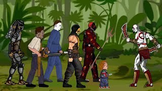 Kratos vs Savini Jason Michael Myers Leatherface Scorpion Chucky Predator  Dc2 [upl. by Garlanda]