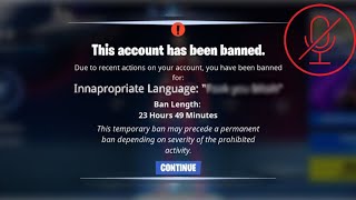 I got Banned for Fortnite Voice Chat [upl. by Afesoj706]