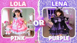 Lola or Lena💜💗Sanrio Edition 🎉 My Melody or Kuromi [upl. by Asira]