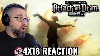 ATTACK ON TITAN 4X18 REACTION Sneak Attack Shingeki No Kyojin [upl. by Verina]