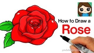 How to Draw a Rose step by step Easy [upl. by Arahsal128]