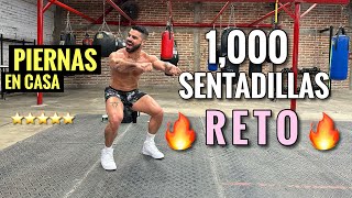 Ejercicios de PIERNAS Y GLUTEOS en Casa 40 Minutos Reto de 1000 Sentadillas SIN MATERIAL [upl. by Noiztneb]