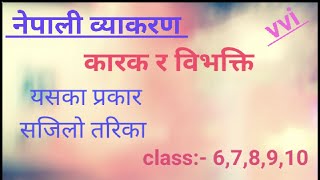 कारक र विभक्ति यसका प्रकारहरु सजिलाे तरिका नेपाली व्याकरण अन्तरगतcase amp ending [upl. by Enyak]