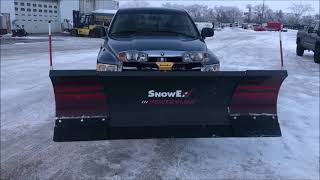 SnowEx Low Pro Power Plow in action Rondo Trailer [upl. by Auqinu]