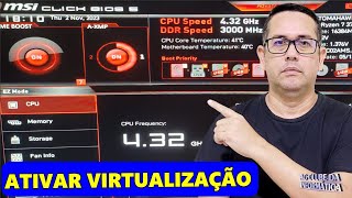 Como Ativar Virtualização na BIOS Placa Mãe MSI B450 [upl. by Eob532]