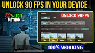 😱UNLOCK 90FPS IN BGMI  BGMI 90FPS UNLOCK ALL DEVICE  ENABLE 90 FPS YOUR DEVICE PUBG  BGMI LAG FIX [upl. by Arelus]