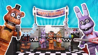 Five Nights at Freddys Unboxing Set  FNAF The Show Stage  Mcfarlane Toys  Lego Type Blocks [upl. by Wolpert]