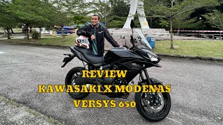 VERSYS 650  KAWASAKI X MODENAS  REVIEW WALK AROUND modenas kawasaki [upl. by Hescock]