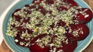 RECETTE SIMPLE ET RAPIDE  CARPACCIO DE BETTERAVES AUX ÉPICES 🫙 [upl. by Norvil549]