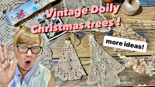 Vintage Doily square To Christmas Tree [upl. by Audie]