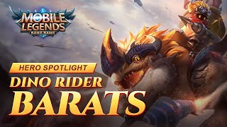 Hero Spotlight  Barats  Dino Rider  Mobile Legends Bang Bang [upl. by Able]