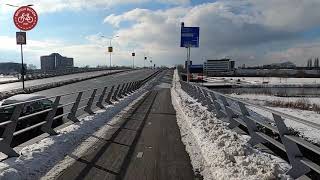 Ride from Rosmalen to sHertogenbosch in the snow [upl. by Mathias546]