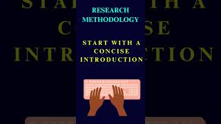 How to write a research methodology for research paper thesis and conference  RYGOTT  shorts [upl. by Anas]