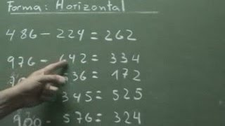 Resta Horizontal de Números Naturales  ejemplo 02 en videosdematematicascom [upl. by Belldas]