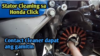 Stator Cleaning ng Honda Click gumamit tayo ng Contact Cleaner ng GetSun [upl. by Ear392]