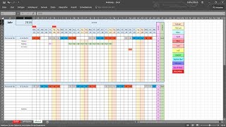 Excel Schichtplan erstellen Monatsübersicht aus Jahresplan [upl. by Atinuhs177]