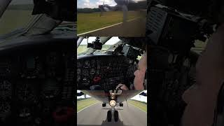 Four Ivchenko AI20 Engine going STRONG Antonov 12 Cockpit SplitScreen Takeoff AirClips shorts [upl. by Reivad134]