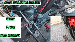 tapak TFORK bengkok boleh repair balik semua jenis motor boleh [upl. by Lotta34]