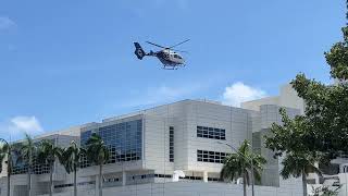 Emergency Helicopter Landing On Top Of Sarasota Memorial Hospital [upl. by Eberhart]