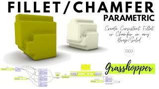 Rhino 6 and Grasshopper Parametric Fillet or Chamfer any Solid Lesson Overview [upl. by Gan]