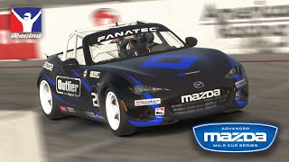 iRacing Advanced Mazda MX5 Cup Series  Long Beach P1P1 [upl. by Mainis]